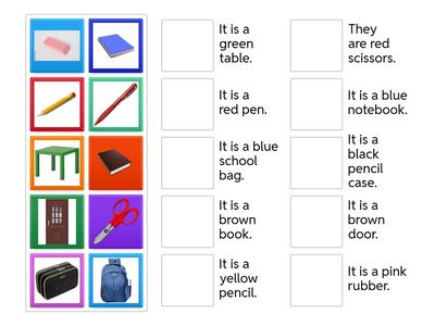 Colours and classroom objects