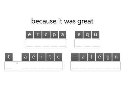 C'était comment? (reasons) - Une semaine a paris   - FBO