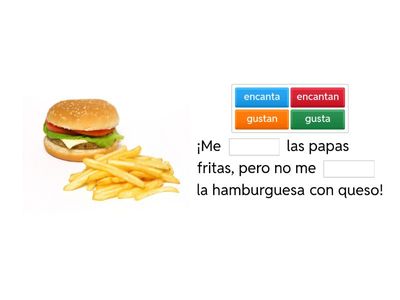 Gustar/Encantar (comidas/bebidas)--Práctica rápida