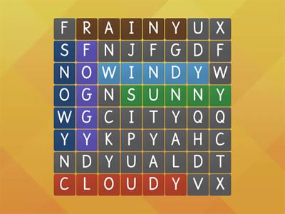 Weather Wordsearch