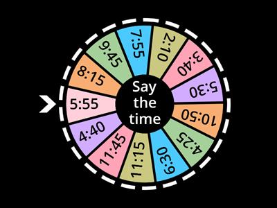 Telling the time - hours