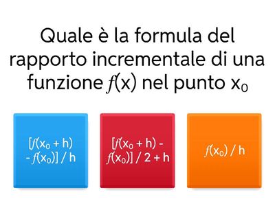 QUIZ – RAPPORTO INCREMENTALE