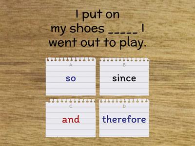 Conjunctions - Multiplayer Quiz