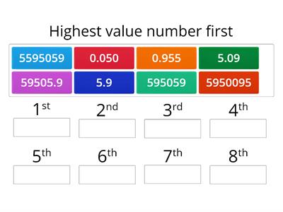 Order numbers up to 1 million