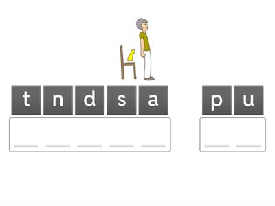 Sắp xếp thành từ đúng Stand up Sit down -2