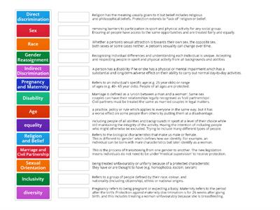 Protected Characteristics