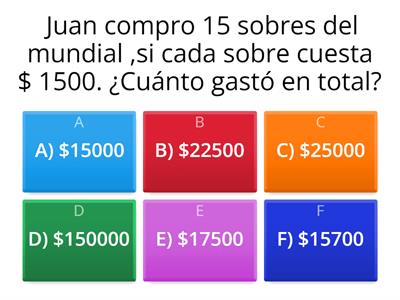  PROBLEMAS MATEMATICOS 4°