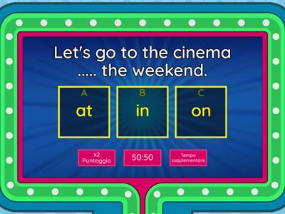 Preposizioni di tempo