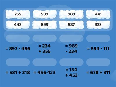 Addition and Subtraction within 1000 (no regrouping)