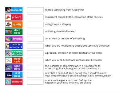 SLEEP GR10 Vocabulary