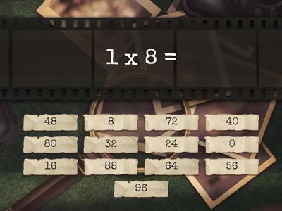 8 x tables practice- detective