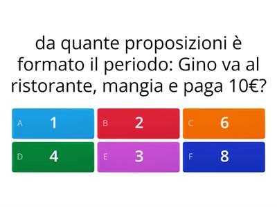 QUIZ ANALISI DEL PERIODO