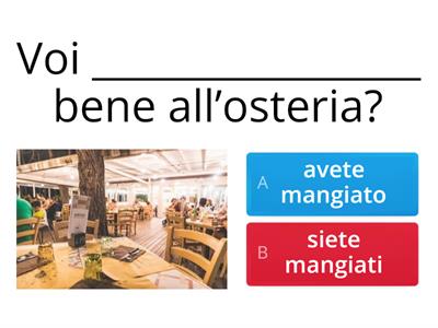 Quiz ausiliari passato prossimo