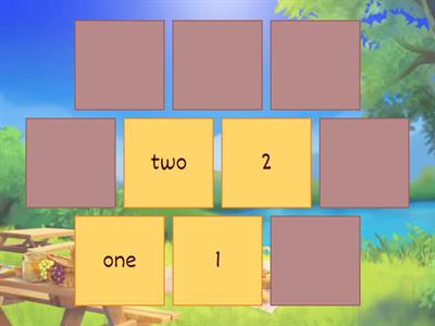 Matching Numbers 1-5 and one - five