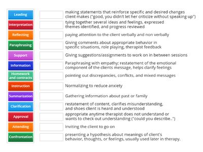 Counseling Skills Vocabulary 82024