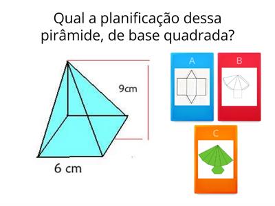 planificação de prisma e pirâmide