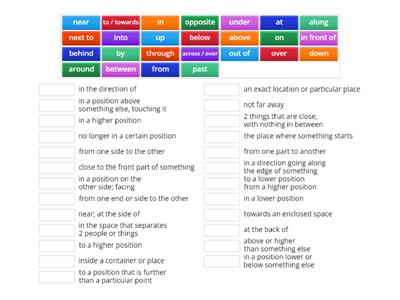 GfB - Prepositions of Place or Movement