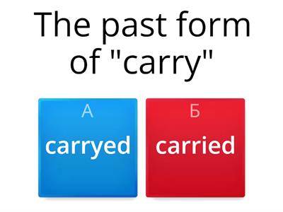Regular and irregular verbs