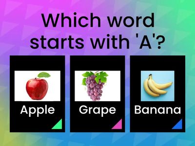 Short A Initial Sound Quiz
