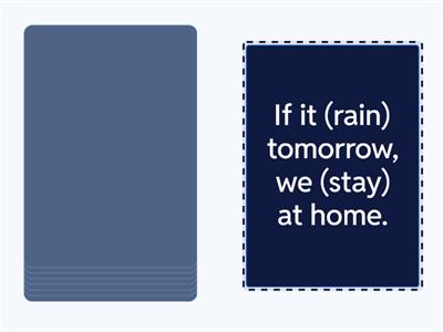 Zero and first conditional 1