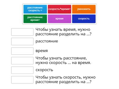 Задачи на движение. Формула