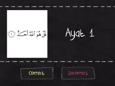 True or False: Surah Al Ikhlas