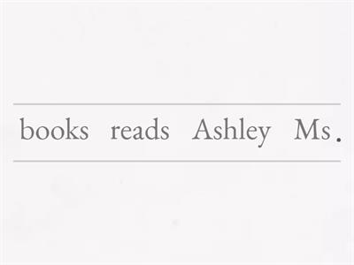 Subject + verb + object