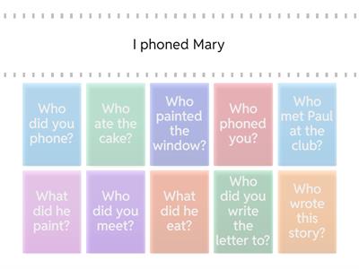  Subject and Object questions