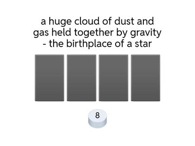 Life Cycle of Star Vocabulary