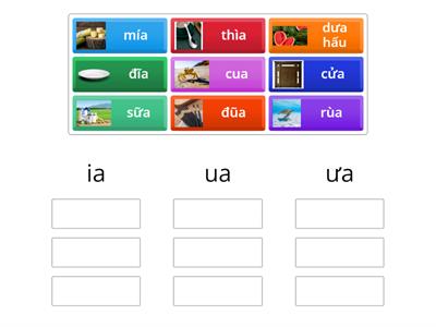 Phân biệt từ ia, ua, ưa | Sách cánh diều 1