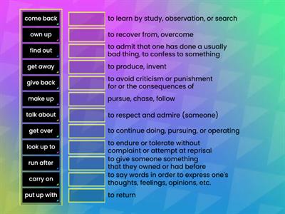 Phrasal verbs matching 1