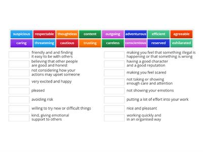 Adjectives Personality - Materiały dydaktyczne