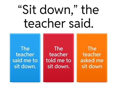 Reported Speech — Commands and Requests