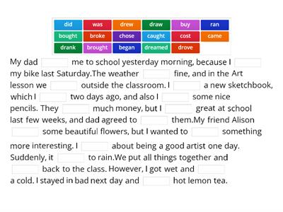  Irregular verbs B - C- D