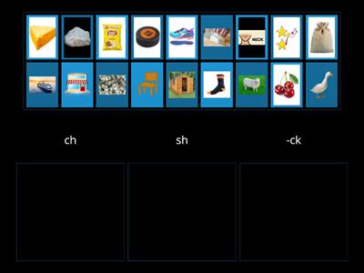 ch, sh, -ck sort
