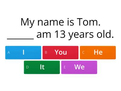  PERSONAL pronouns : object or subject?