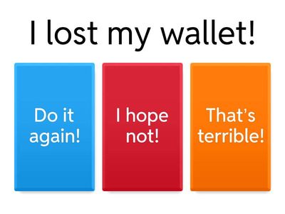 Conversational Responses Quiz