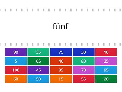 Zahlen 1-100 in 5s