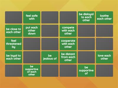 Relationship Vocabulary Upper Intermediate