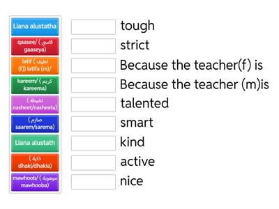 School teachers adjectives 