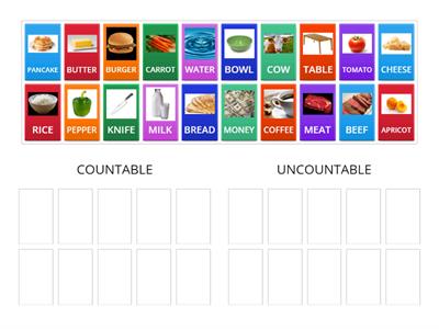 COUNTABLE AND UNCOUNTABLE NOUNS