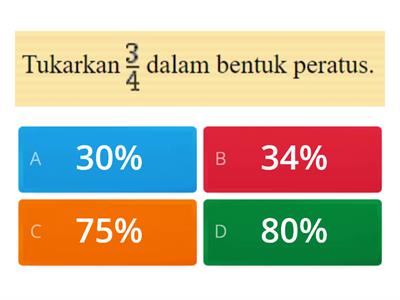 Matematik Tahun 5 - Tukar Pecahan Kepada Peratus