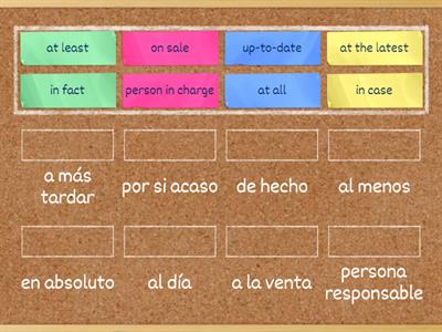 Gold Preliminary Unit 6 Prepositional phrases (Spanish)