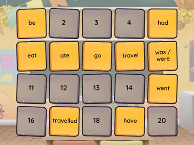 Memory Game - Past Verbs (Regular and Irregular)