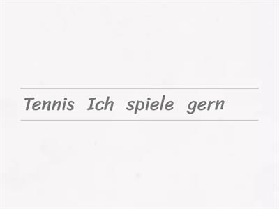 S2 German: Gern and nicht gern - unjumble