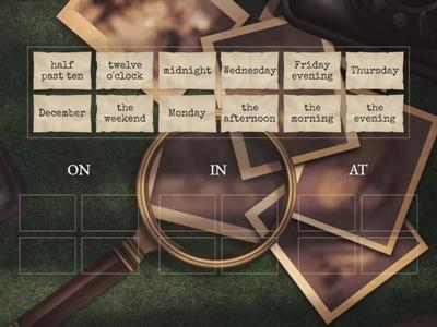 Prepositions of time