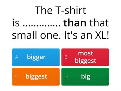 Comparatives and superlatives