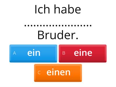 Akkusativ Zuordnung DaF A1