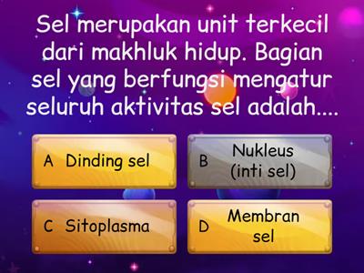 Soal Biologi Materi Struktur dan Fungsi Sel