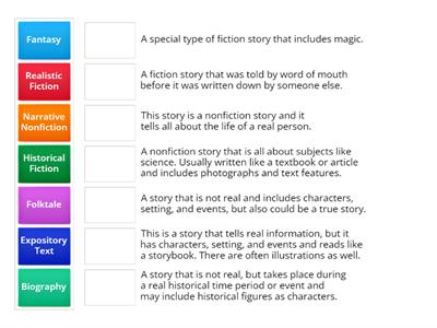 Genre Sort (Third Grade)